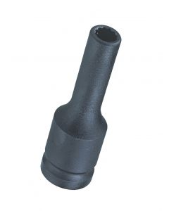 Genius Tools 1/2" Dr. 31mm Deep Thin Wall Impact Socket (12-Point) (CR-Mo) - 448531