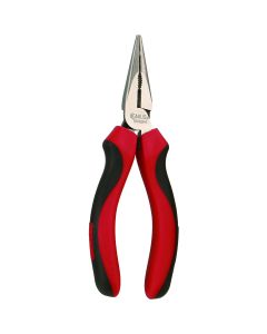 Genius Tools Chain Nose Pliers with Cutter, 8"L Soft Handle - 550804S