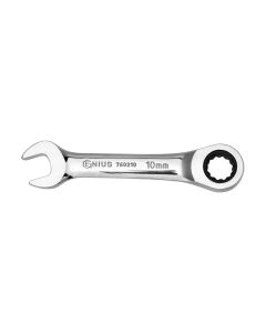 Genius Tools 10mm Stubby Combination Ratcheting Wrench - 760210