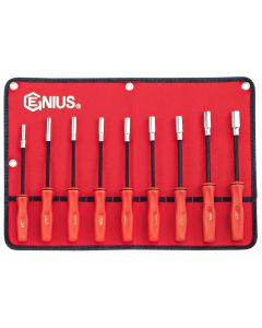 Genius Tools 9 Piece Metric Long Hex Nut Driver Set (with magnet) - NM-009MD 