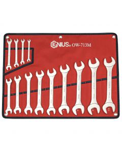 Genius Tools 13 Piece Metric Open End Wrench Set - OW-713M